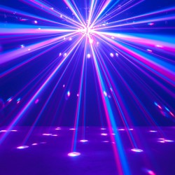 AMERICAN DJ STARBURST SFERA 5 LED RGBVY+UV 34 RAGGI MULTICOLORE