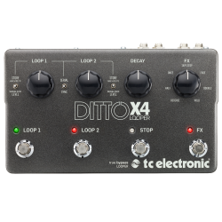 TC ELECTRONIC DITTO X4 LOOPER EFFETTO STEREO A PEDALE LOOP TRUE BYPASS