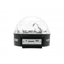 EUROLITE LED BC-8 BEAM MIRROR BALL EFFETTO LUCE BEAM CON SPEAKER E LETTORE MP3 USB SD INTEGRATI